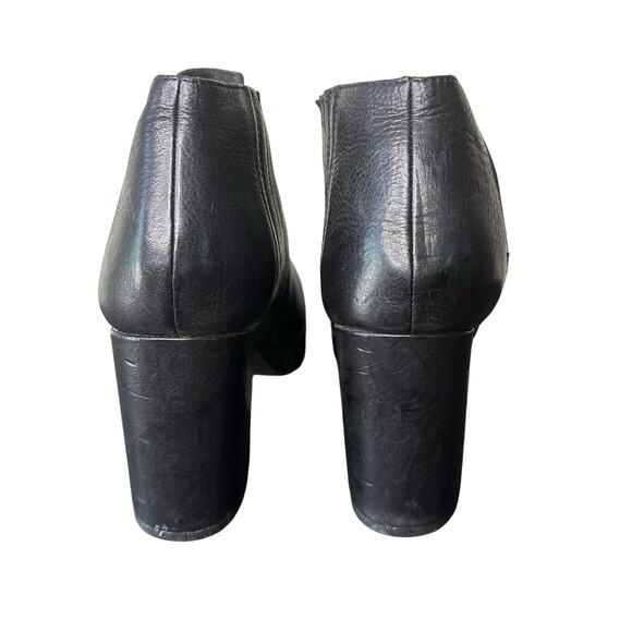 Eileen Fisher Black Classic Bird Leather Platform Bootie Women's Size 10 - Picture 5 of 7